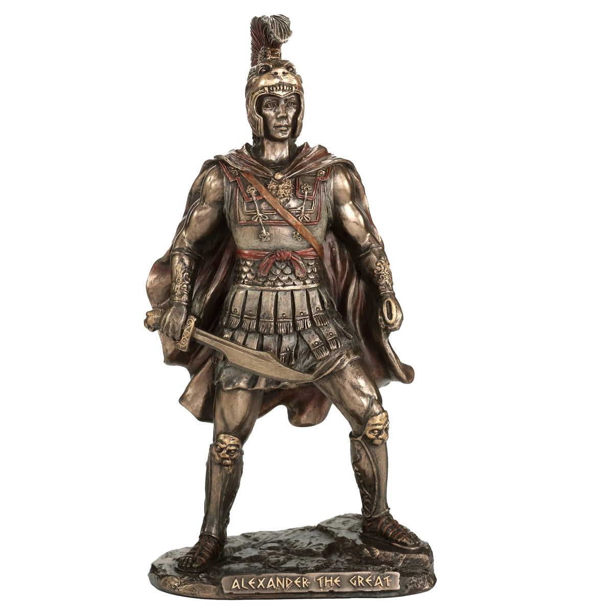 Alexander the Great — King of Macedon — Bronze Finish Statue, 17.5 cm – view 1