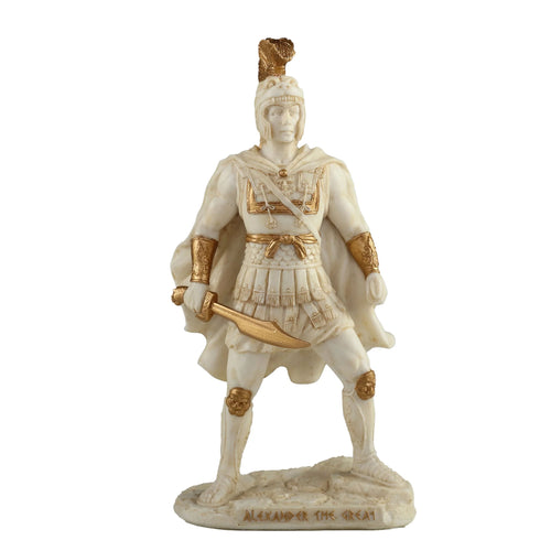 Alexander the Great — King of Macedon — White Statue – 17.5 cm – view 1