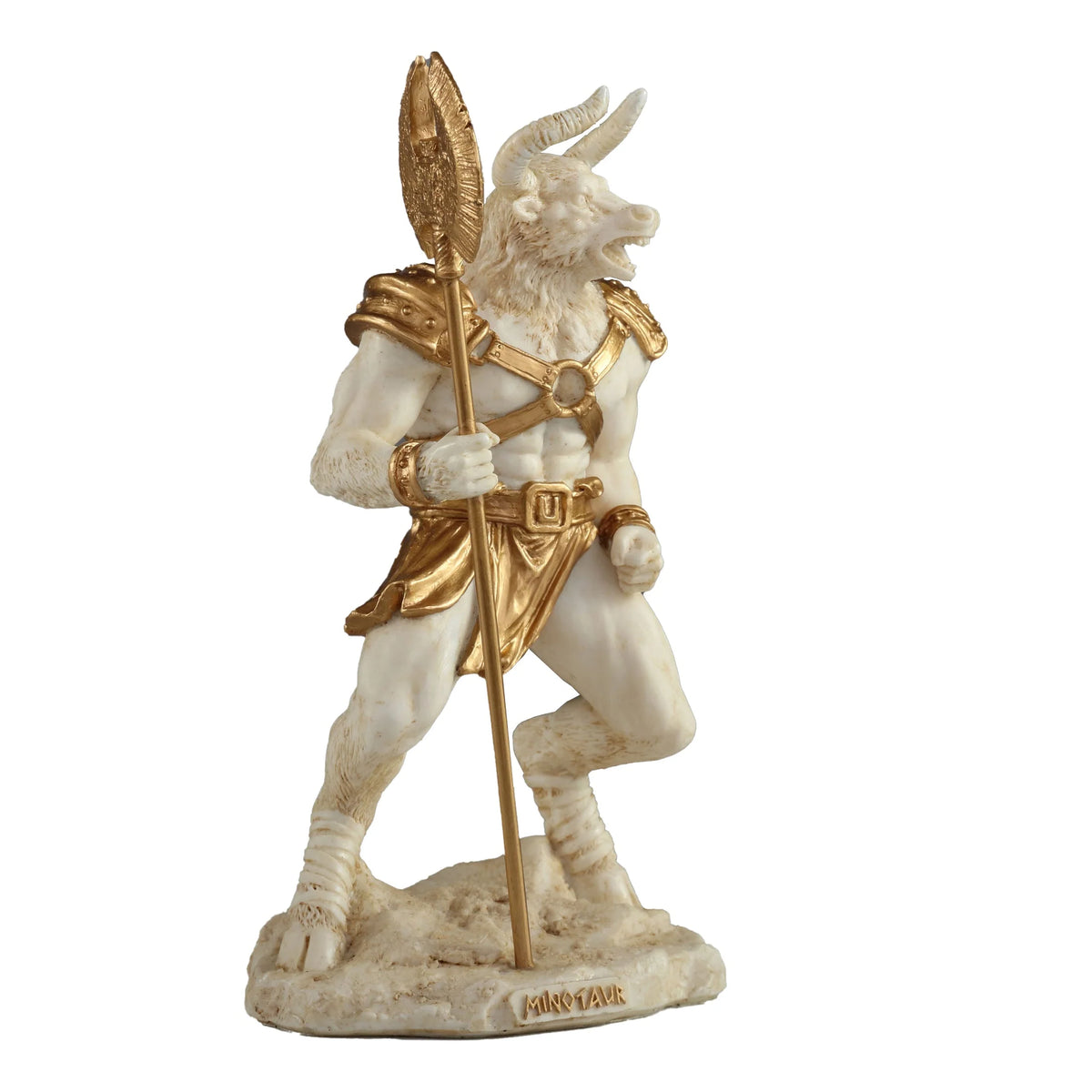 Minotaur – Beast of the Labyrinth – White Statue – 17 cm – view 3