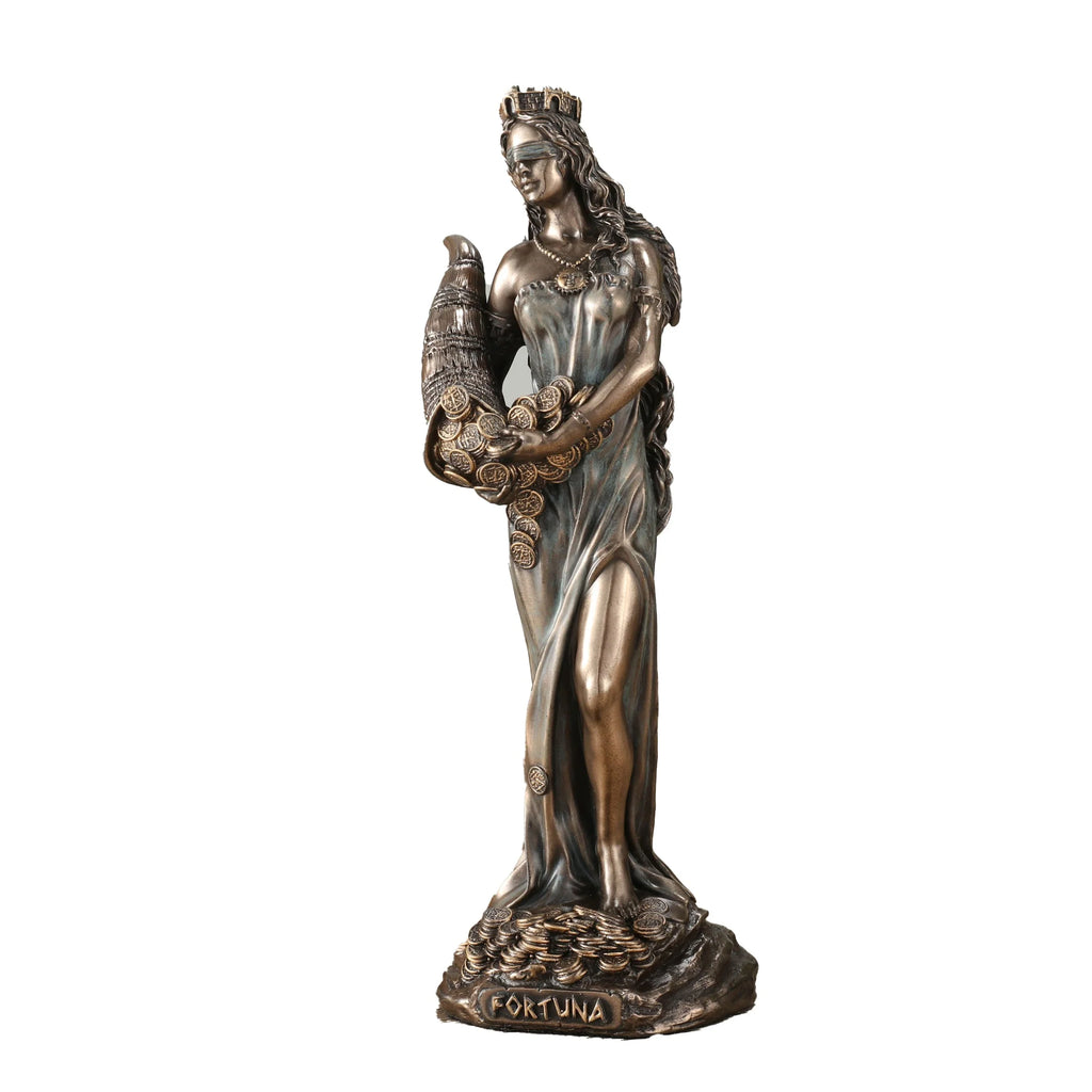 Fortuna — Goddess of Fortune — Bronze-Finish Statue – 15.5 cm – view 3