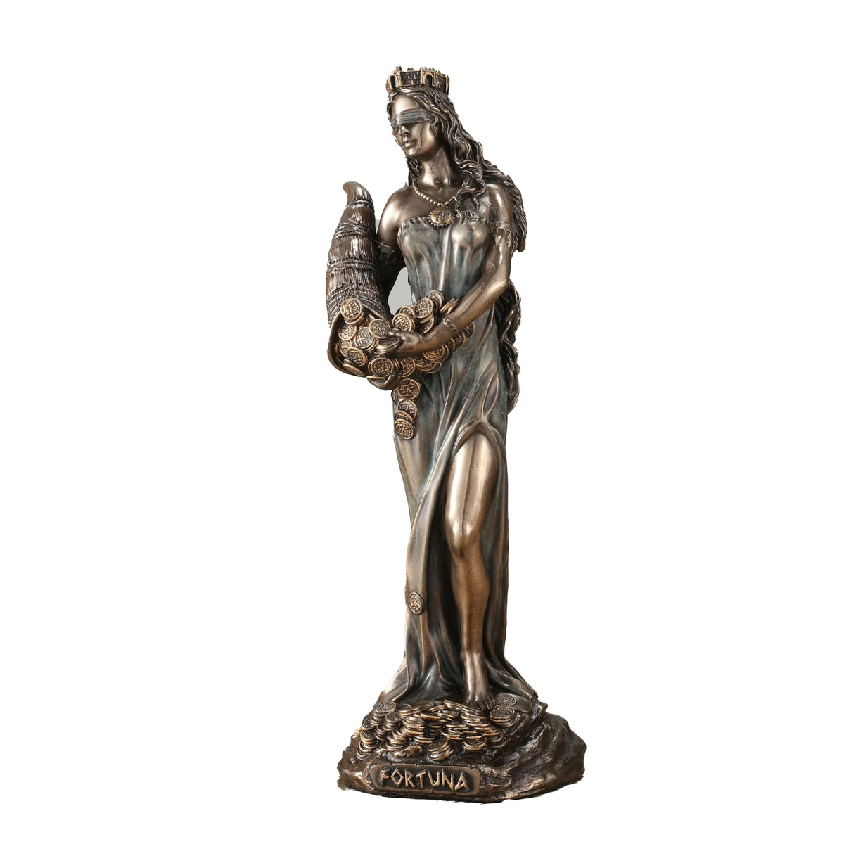 Fortuna — Goddess of Fortune — Bronze-Finish Statue – 15.5 cm – view 3