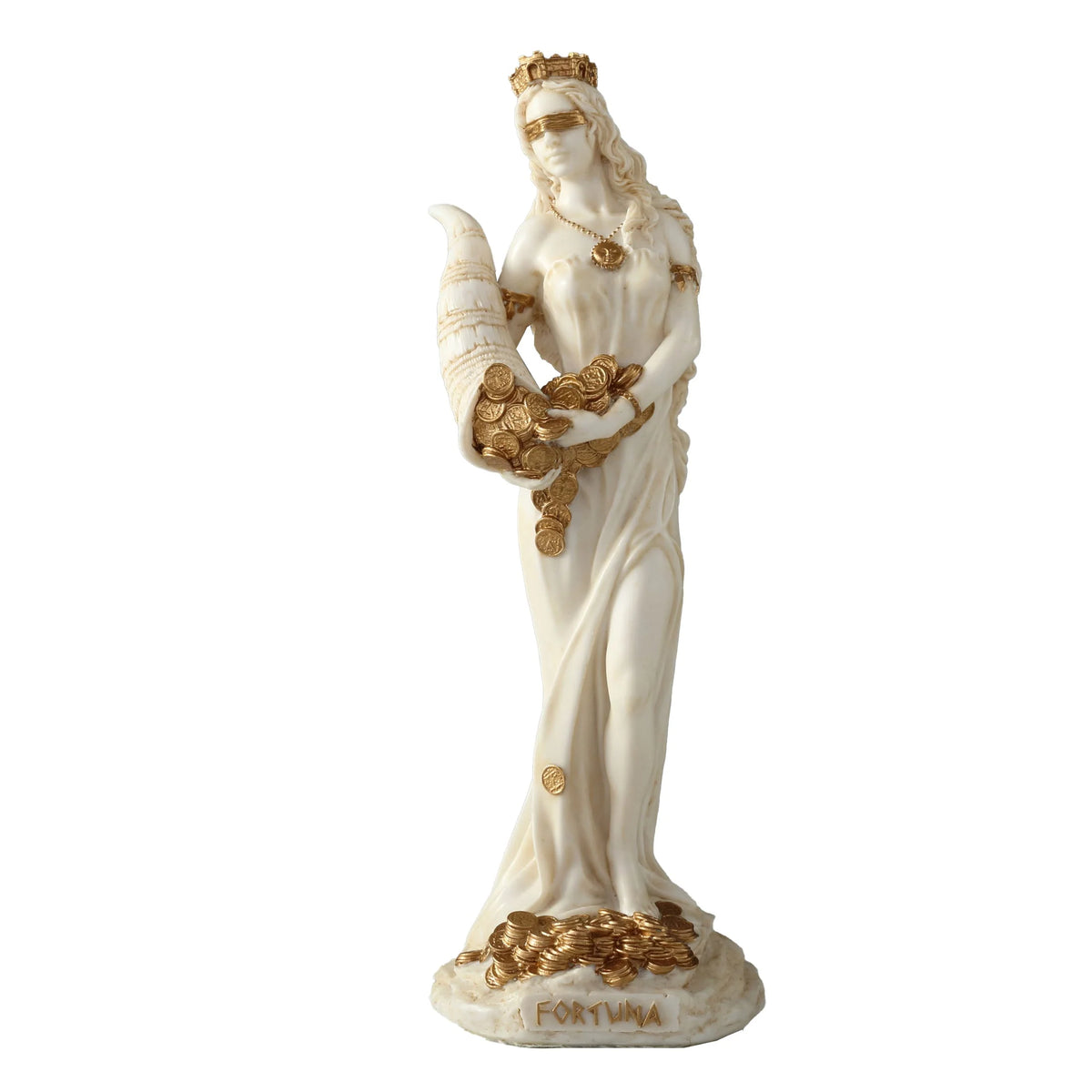 Fortuna — Goddess of Fortune — White Statue, 15.5 cm – view 1