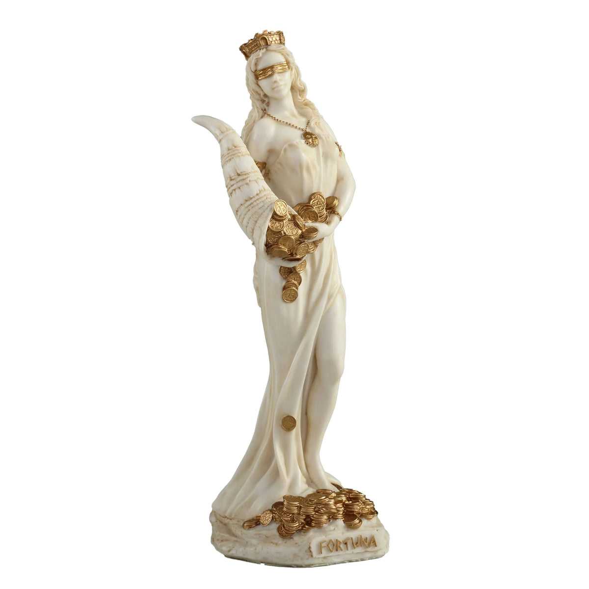 Fortuna — Goddess of Fortune — White Statue, 15.5 cm – view 2
