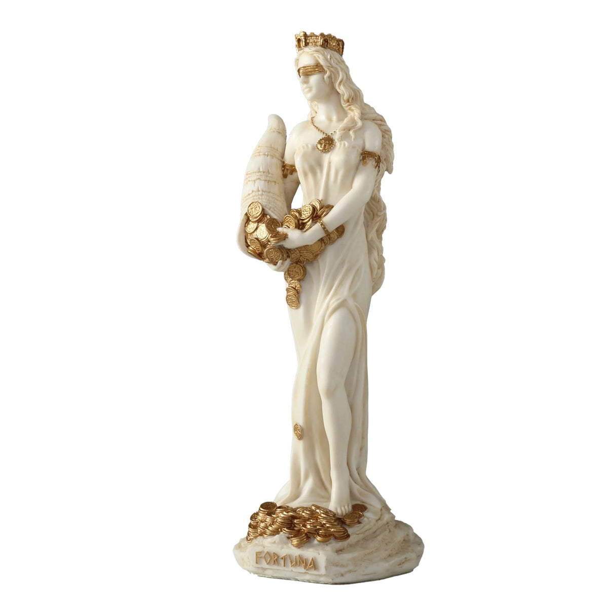 Fortuna — Goddess of Fortune — White Statue, 15.5 cm – view 3