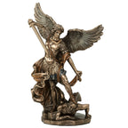 Archangel Michael — Vanquisher of the Demon — Bronze Finish Statue, 16 cm – view 2