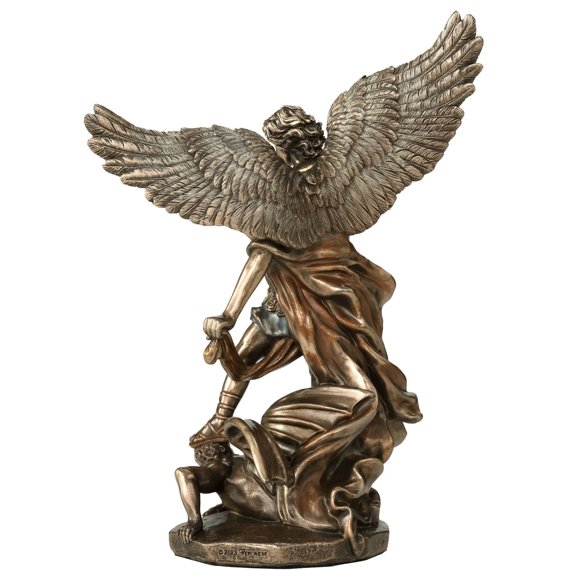 Archangel Michael — Vanquisher of the Demon — Bronze Finish Statue, 16 cm – view 4