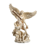Archangel Michael — Vanquisher of the Demon — White Statue – 16 cm – view 2