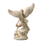 Archangel Michael — Vanquisher of the Demon — White Statue – 16 cm – view 4