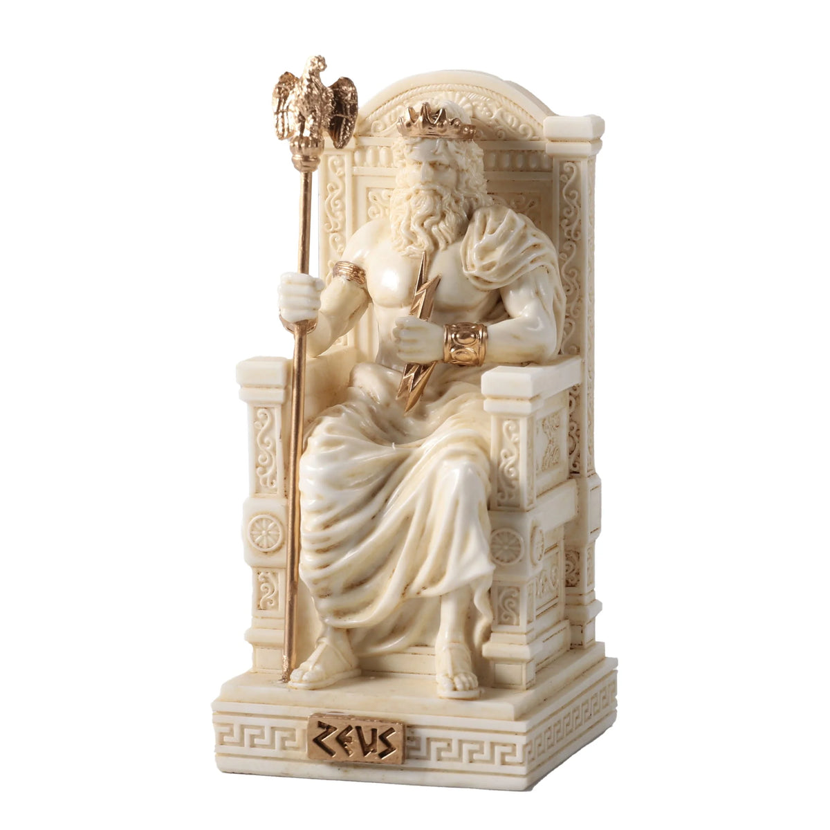 Zeus Seated on His Throne — White Statue, 8.5 cm – view 1