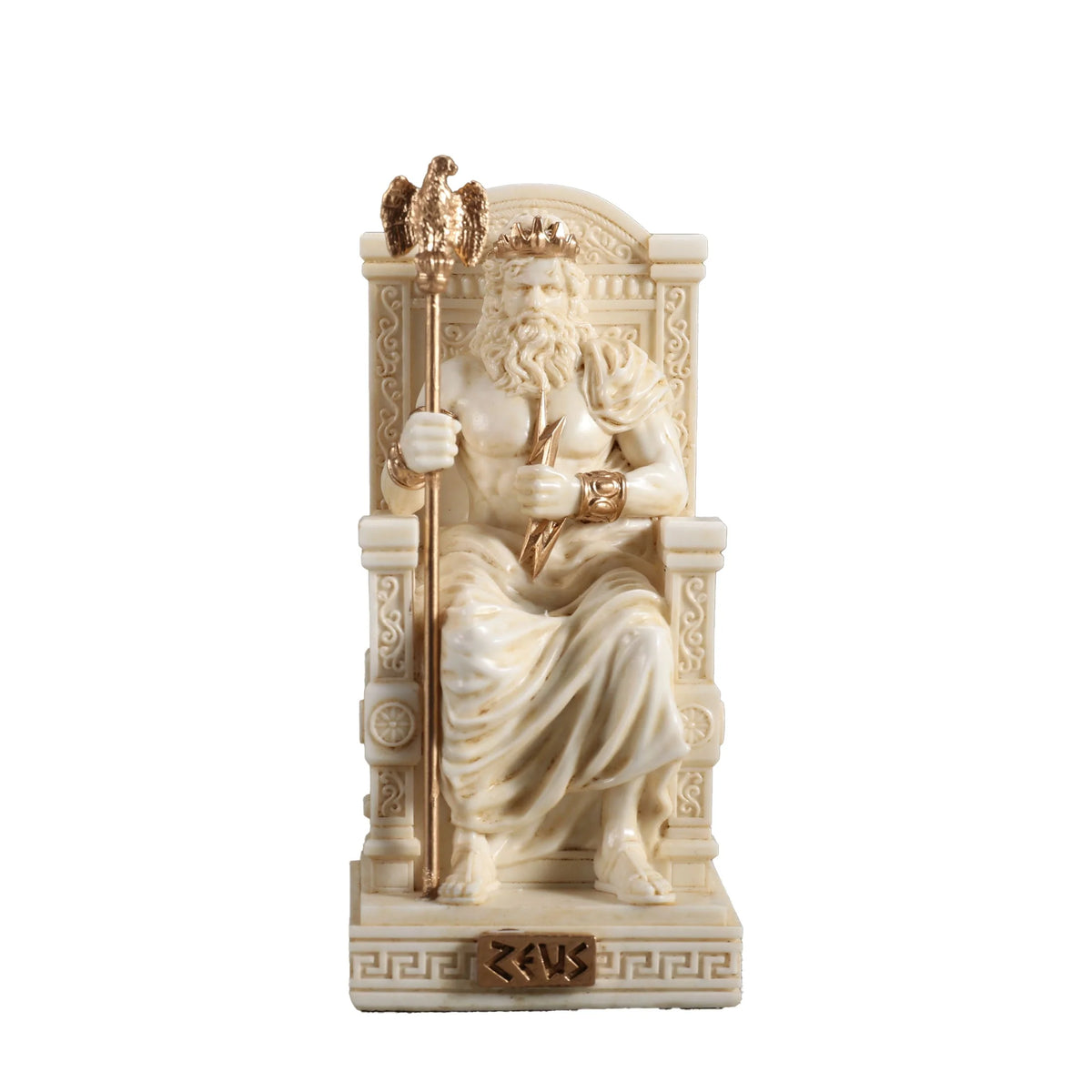 Zeus Seated on His Throne — White Statue, 8.5 cm – view 2