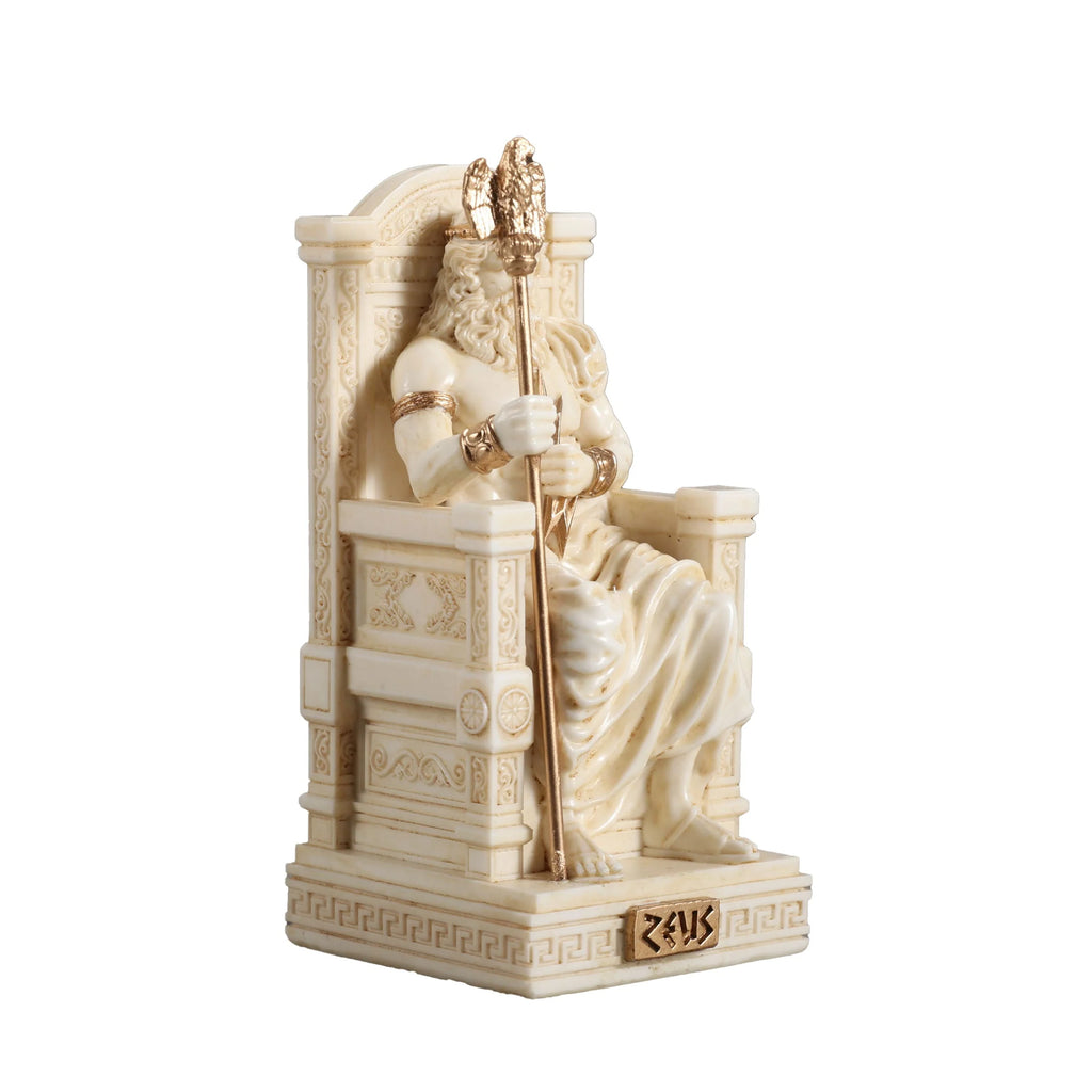 Zeus Seated on His Throne — White Statue, 8.5 cm – view 4
