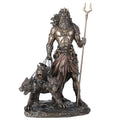 Hades with Cerberus – Bronze-Finish Resin Statue – 30 cm – view 1