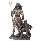 Hades with Cerberus – Bronze-Finish Resin Statue – 30 cm – view 3