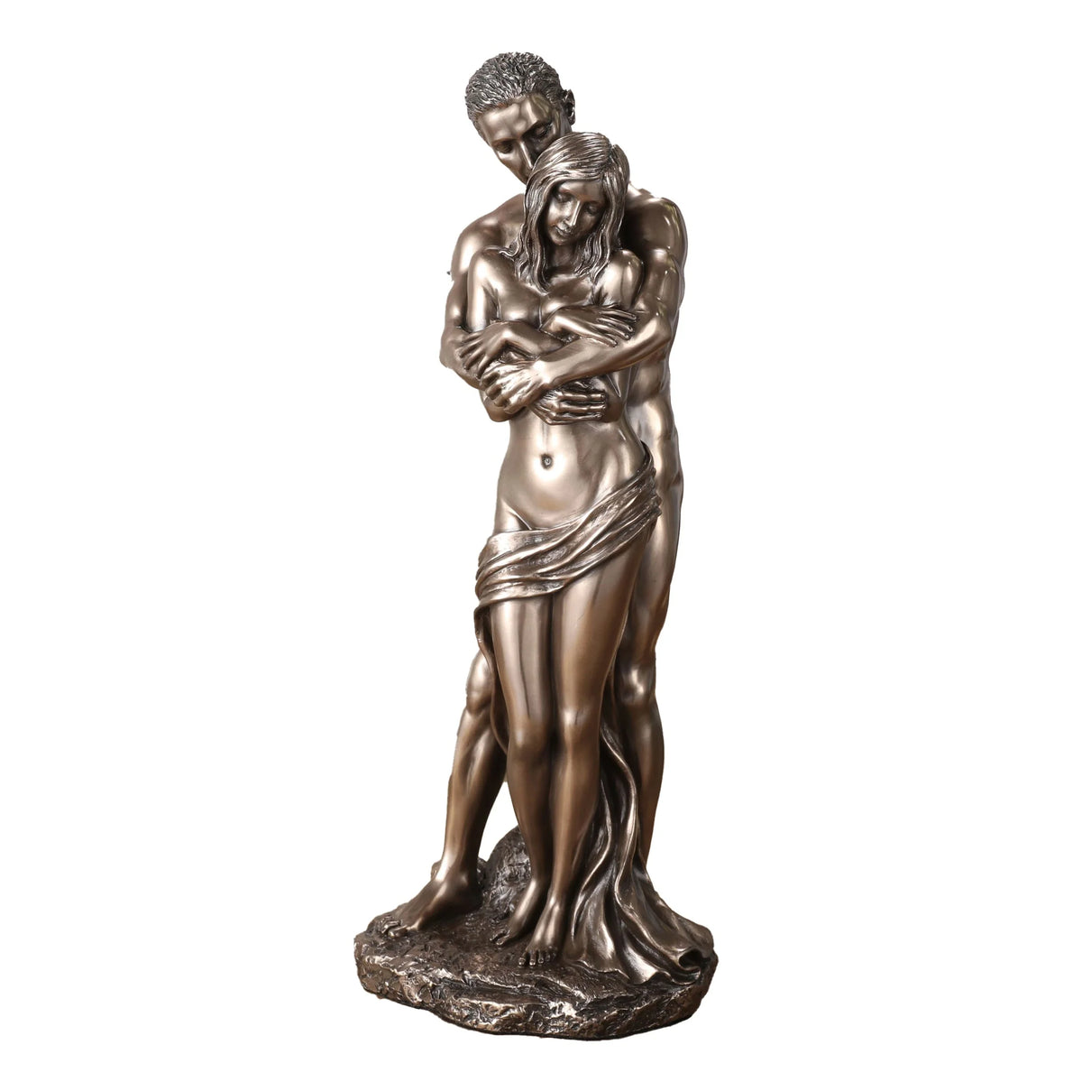 Lovers — An Embrace from Behind — Bronze-Finish Statue – 28 cm – view 4