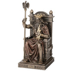 Zeus on His Throne – Bronze-Finish Statue – 27 cm – view 1
