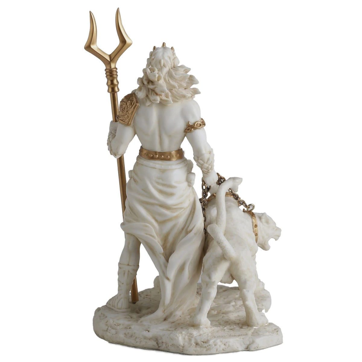 Hades with Cerberus — White Statue, 16.5 cm – view 2