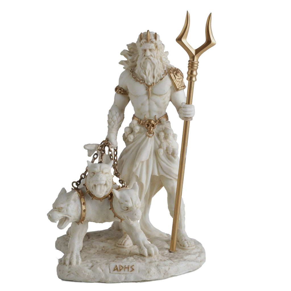 Hades with Cerberus — White Statue, 16.5 cm – view 4