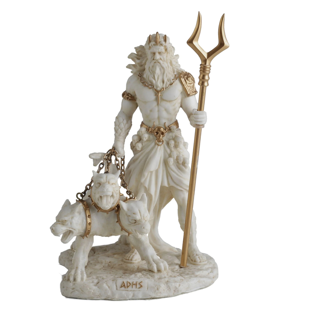 Hades with Cerberus — White Statue, 16.5 cm – view 4