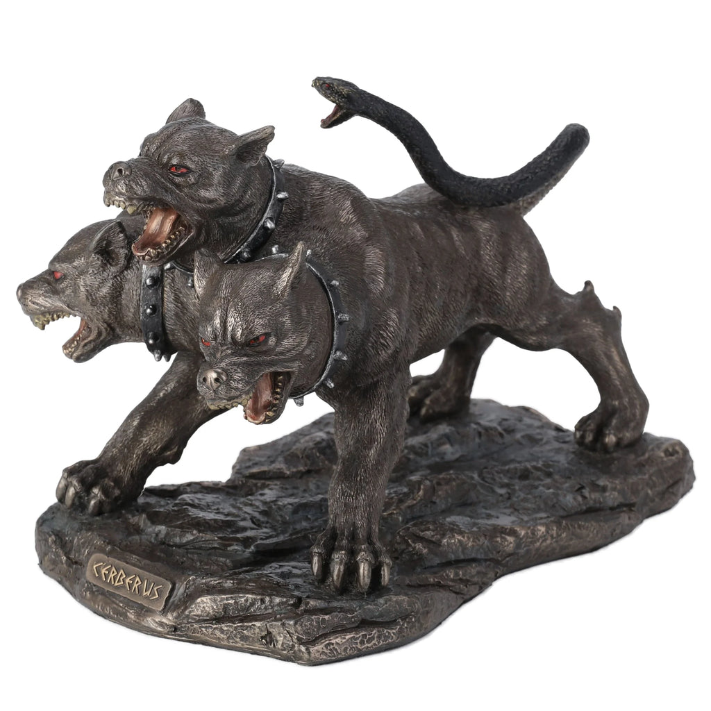Cerberus — The Three-Headed Hound of Hades — Bronze-Finish Statue – 19.5 cm – view 1