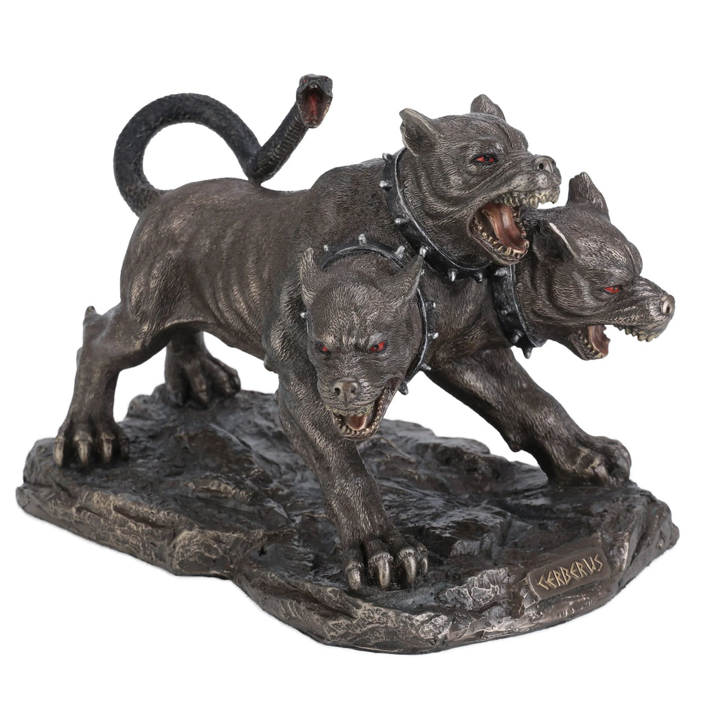 Cerberus — The Three-Headed Hound of Hades — Bronze-Finish Statue – 19.5 cm – view 3