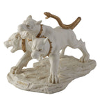 Cerberus – The Three-Headed Hound of Hades – White Statue – 19.5 cm – view 1