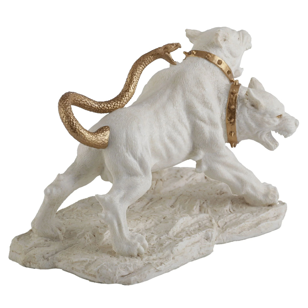 Cerberus – The Three-Headed Hound of Hades – White Statue – 19.5 cm – view 4