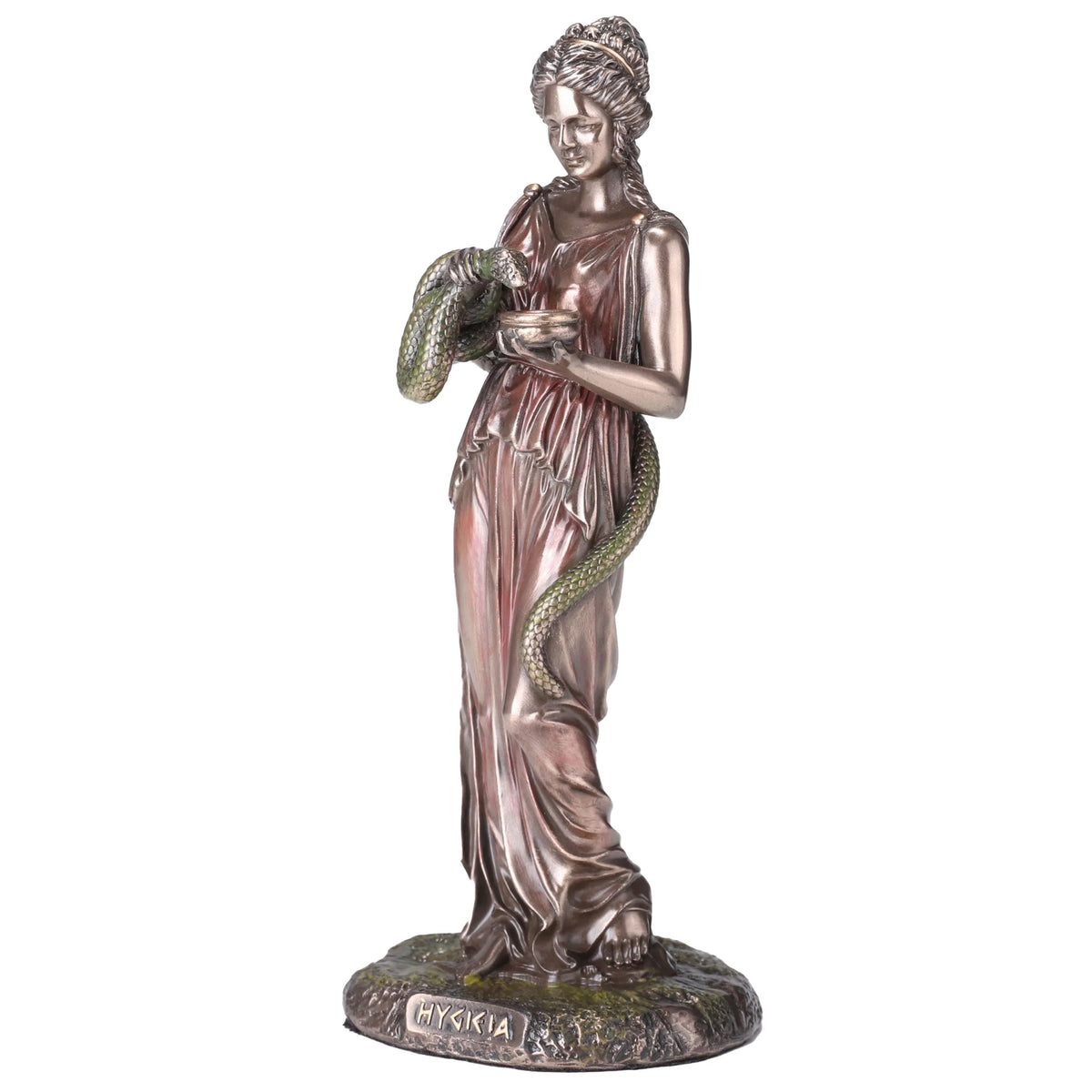 Hygieia, Goddess of Hygiene – Bronze-Finish Resin Statue – 15.5 cm – view 4