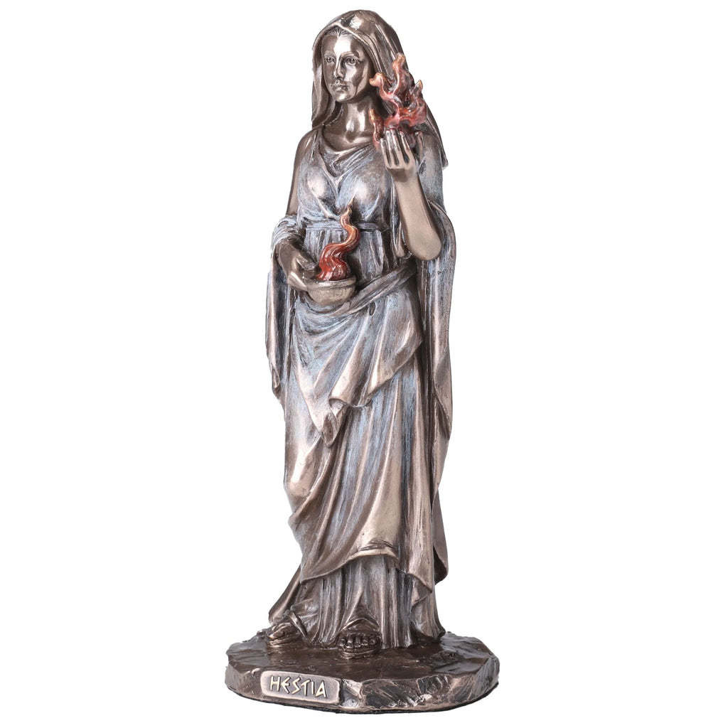 Hestia — Goddess of the Home and Hearth — Bronze-Finish Statue – 16 cm – view 2