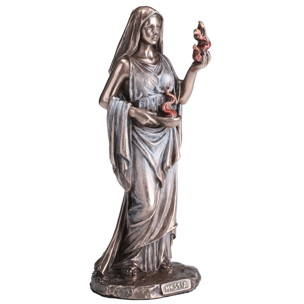 Hestia — Goddess of the Home and Hearth — Bronze-Finish Statue – 16 cm – view 4