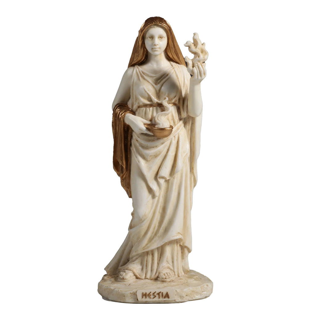 Hestia — Goddess of the Home and Hearth — White Statue, 16 cm – view 1