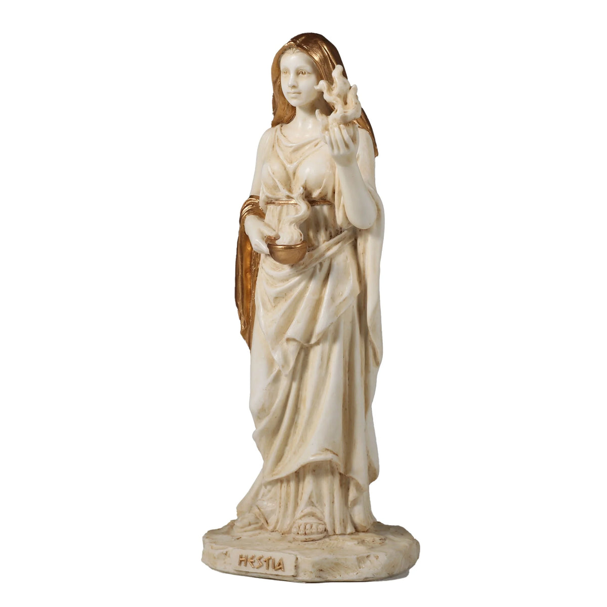 Hestia — Goddess of the Home and Hearth — White Statue, 16 cm – view 4