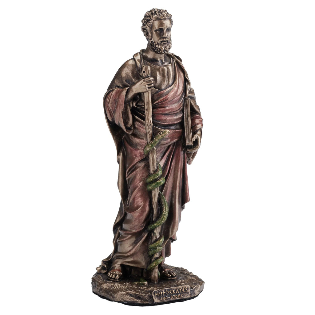 Hippocrates – Father of Medicine – Bronze-Finish Statue – 9.3 cm – view 2