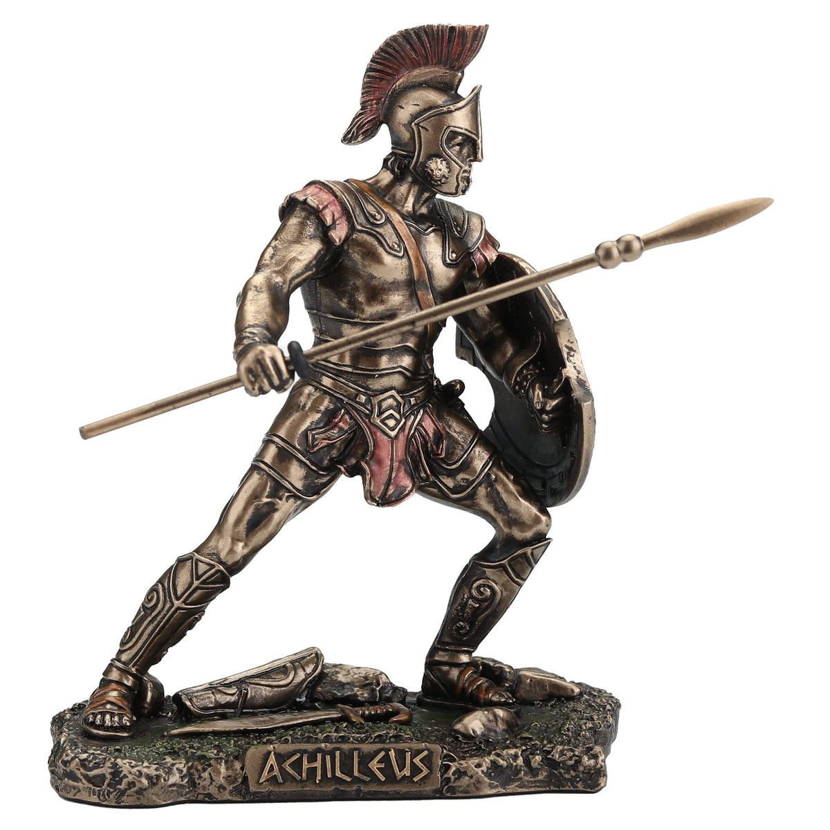 Achilles — Greek Warrior — Bronze-Finish Statue, 9.5 cm – view 1