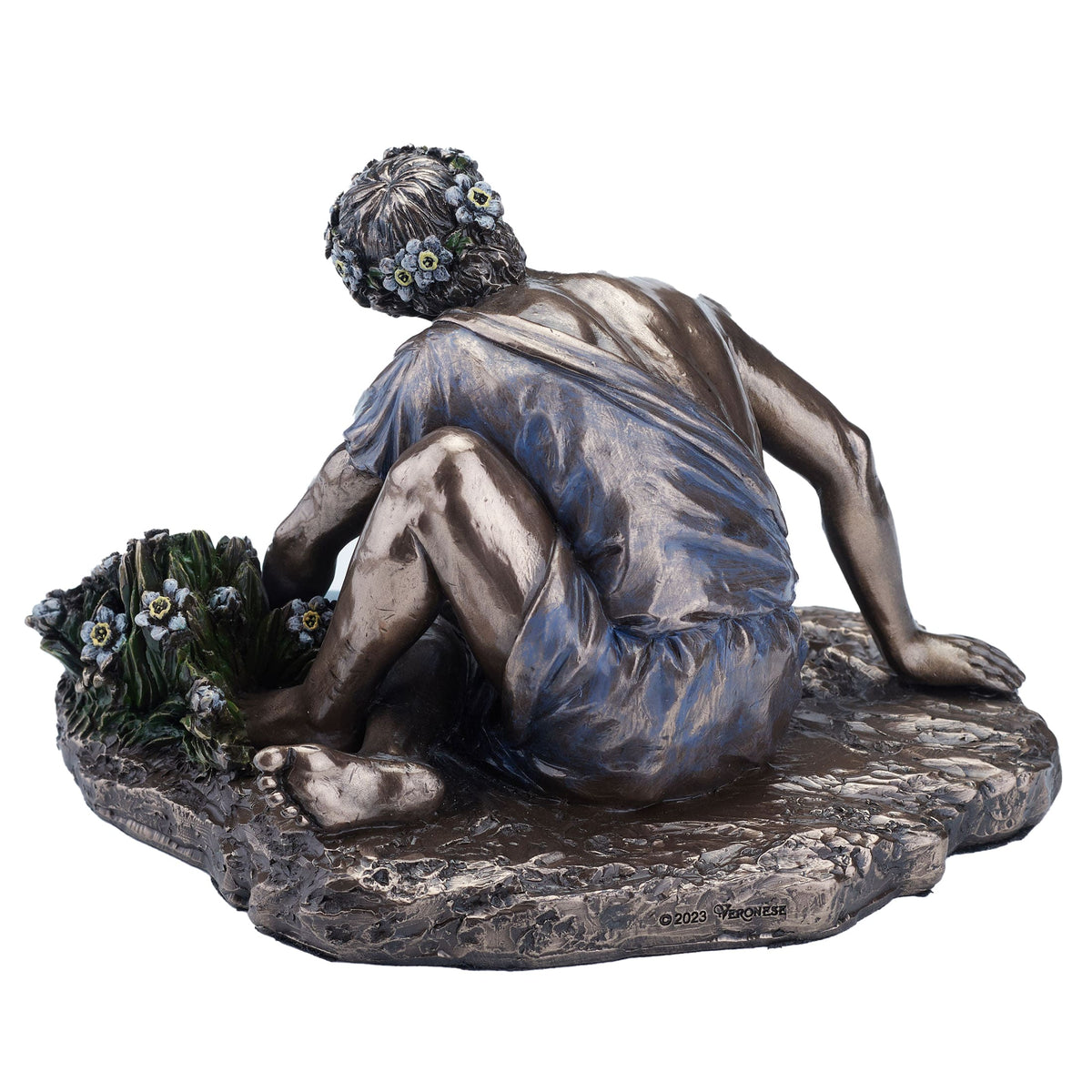 Narcissus – Greek Mythology – Bronze-Finish Statue – 17 × 12.5 cm – view 4
