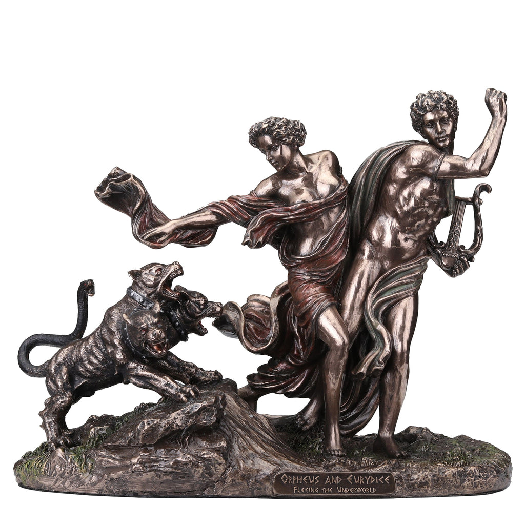 Orpheus and Eurydice — Bronze Finish Statue, 23.5 × 18 cm – view 1