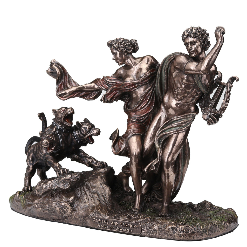 Orpheus and Eurydice — Bronze Finish Statue, 23.5 × 18 cm – view 2