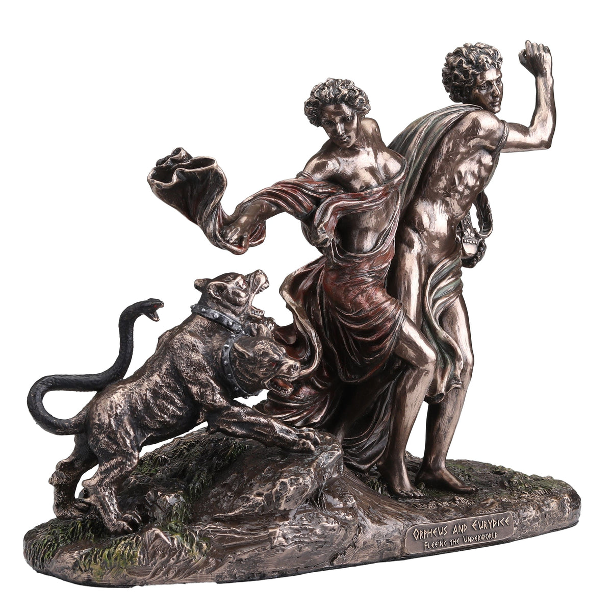 Orpheus and Eurydice — Bronze Finish Statue, 23.5 × 18 cm – view 4