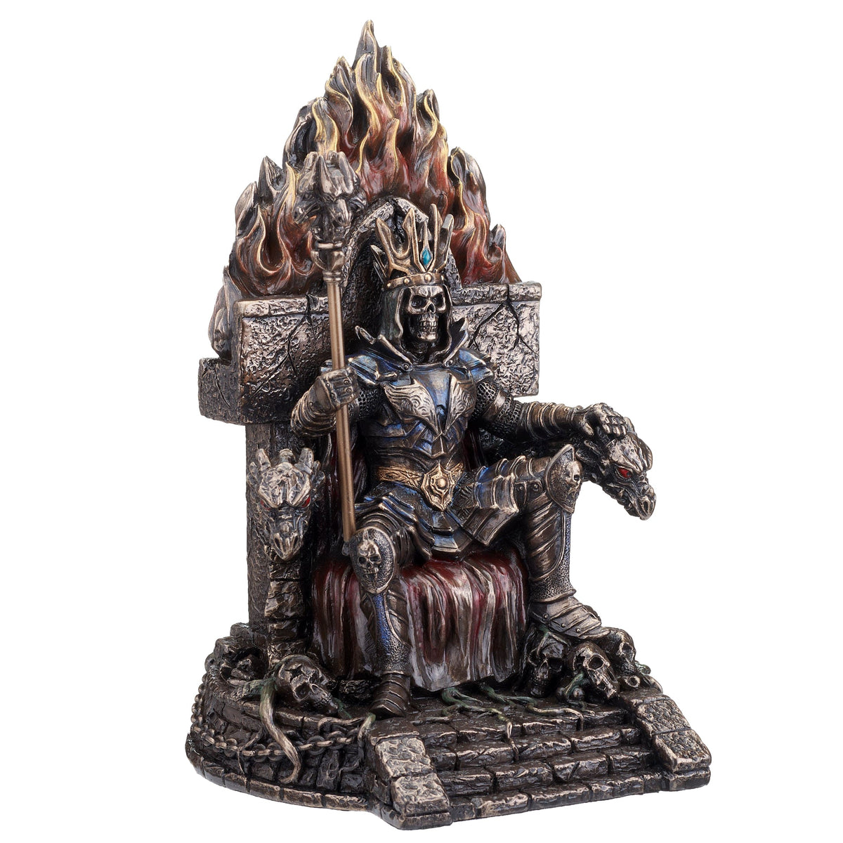 Undead King on a Throne — Bronze-Finish Statue – 22 × 15 cm – view 4