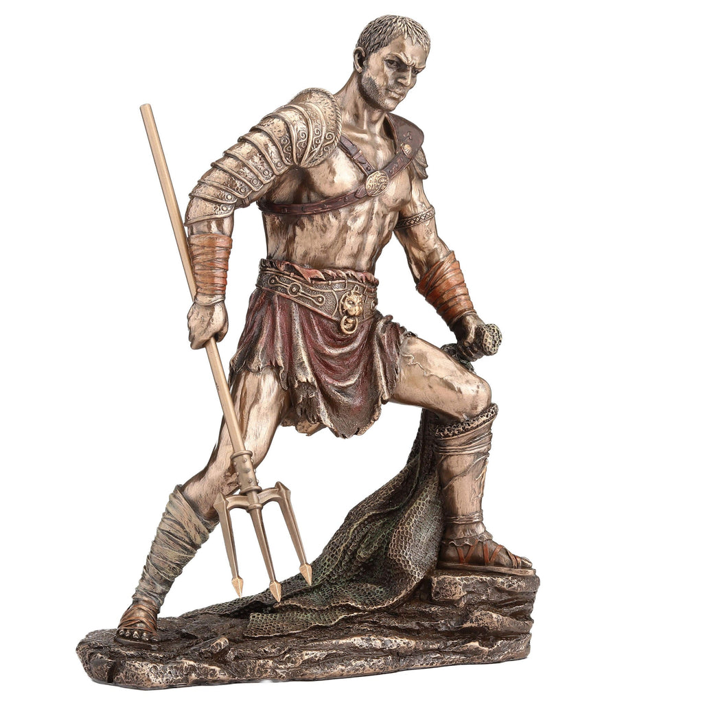 Roman Gladiator – Bronze-Finish Resin Statue – 27.5 cm – view 4