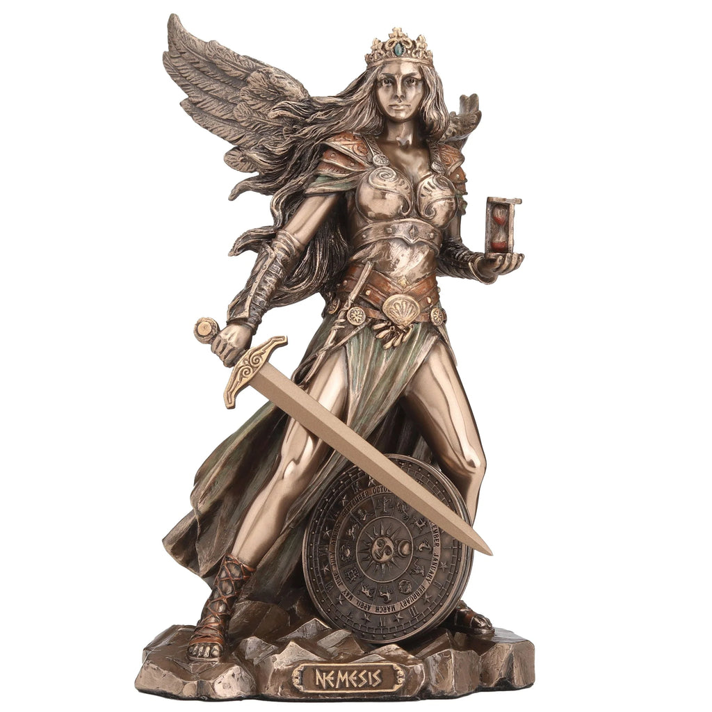 Nemesis — Greek Mythology — Bronze-Finish Statue – 21.5 cm – view 1