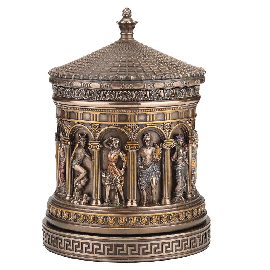 Jewellery Box with the Gods of the Pantheon — Bronze-Finish Jewellery Box, 16.5 × 11 cm – view 3