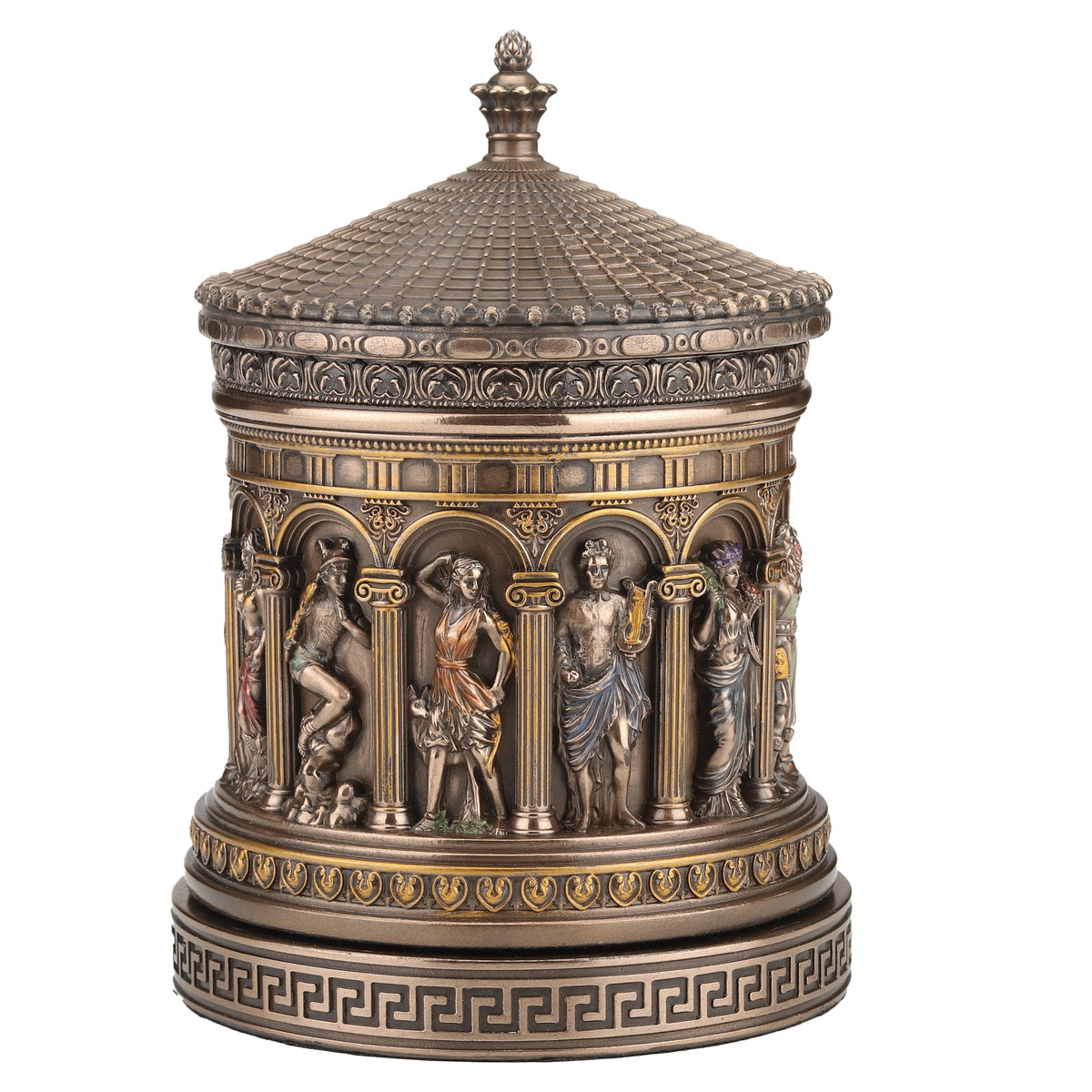 Jewellery Box with the Gods of the Pantheon — Bronze-Finish Jewellery Box, 16.5 × 11 cm – view 3