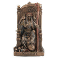 Santa Muerte on a Throne – Bronze-Finish Statue – 8.4 cm – view 1