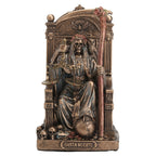 Santa Muerte on a Throne – Bronze-Finish Statue – 8.4 cm – view 1