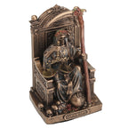 Santa Muerte on a Throne – Bronze-Finish Statue – 8.4 cm – view 2