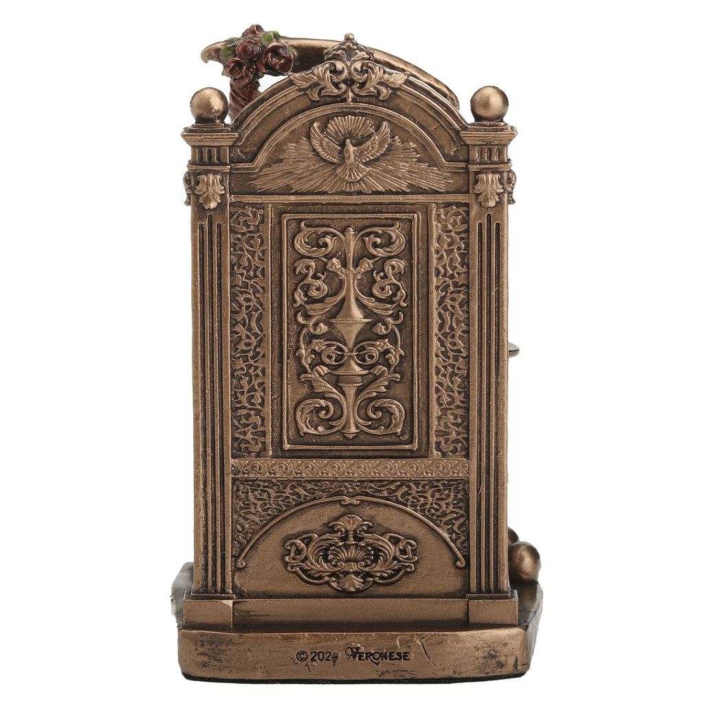 Santa Muerte on a Throne – Bronze-Finish Statue – 8.4 cm – view 4