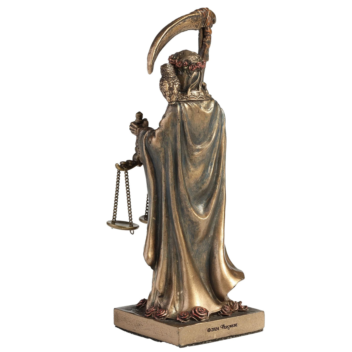 Santa Muerte Altar – Bronze-Finish Resin – 10 cm – view 4