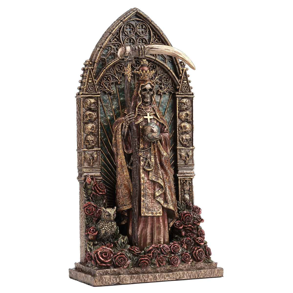 Santa Muerte — Altar — Bronze Finish Statue, 23.5 cm – view 3