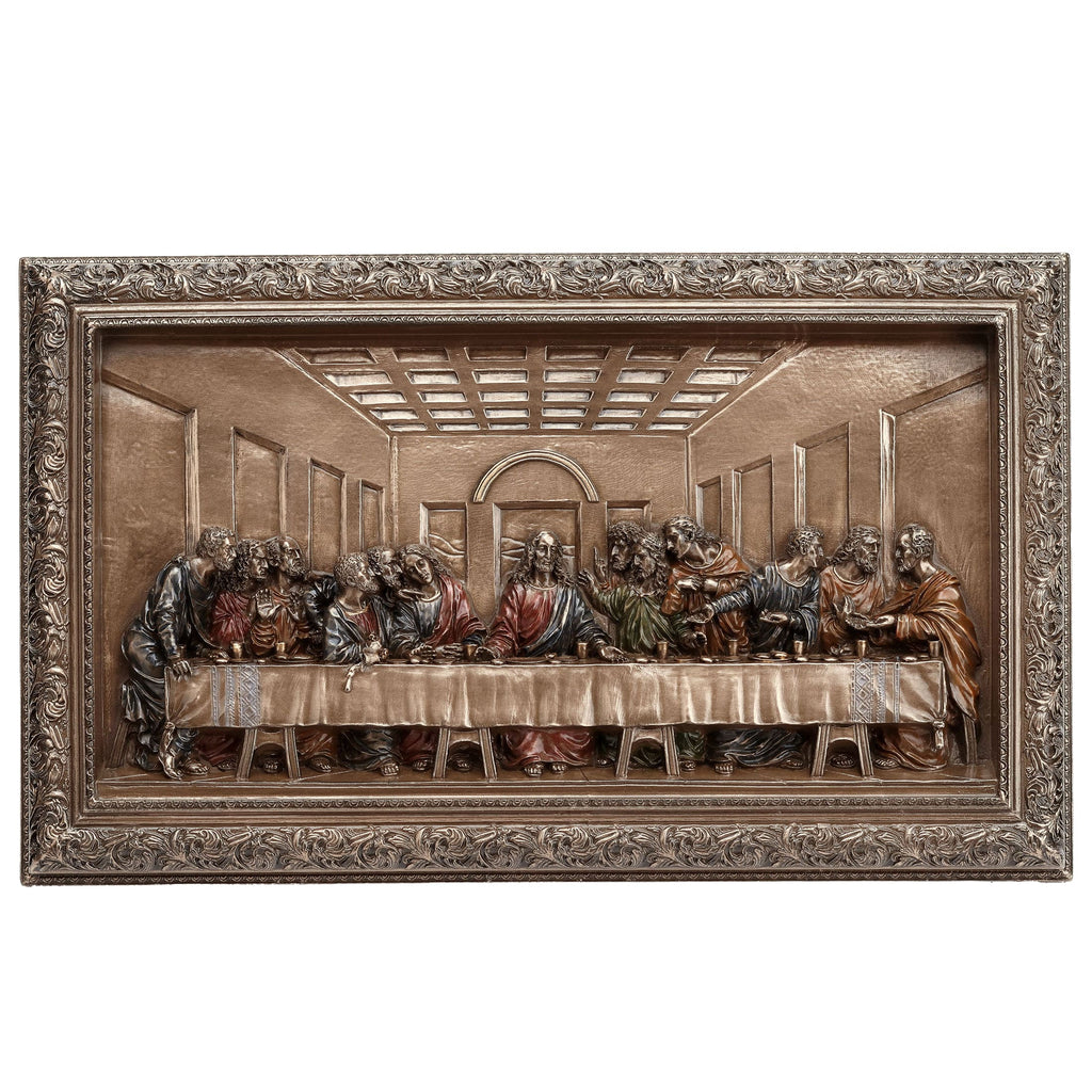 The Last Supper — Wall Relief — Bronze-Finish Wall Relief, 27.8 × 16.8 cm – view 1