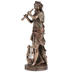 Euterpe, Muse of Music – Bronze-Finish Resin Statue – 23 cm – view 3